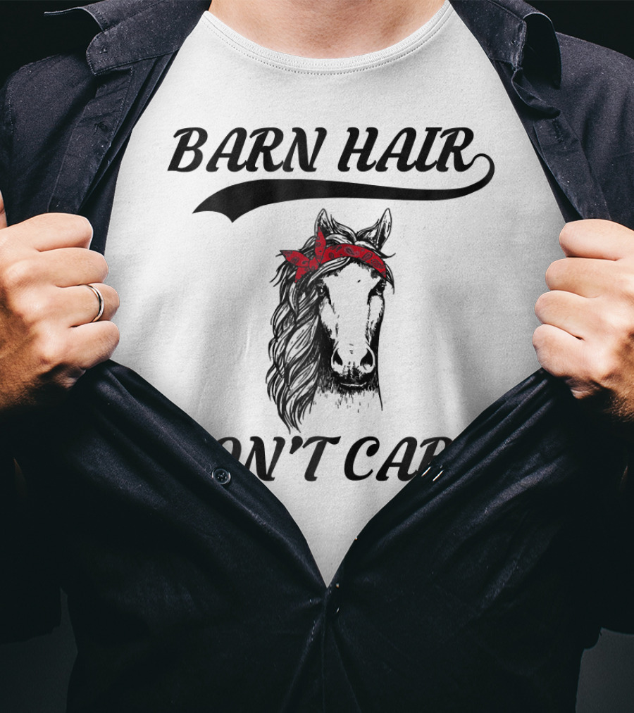 Barn Hair Don't Care Horse Bandana Rider T-Shirt