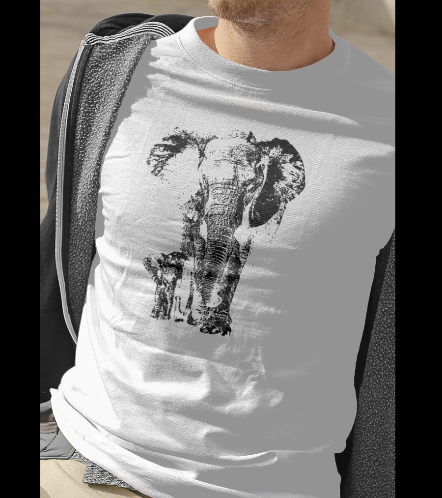 Elephant Animal Lover Save The Elephants Mother And Calf T-Shirt