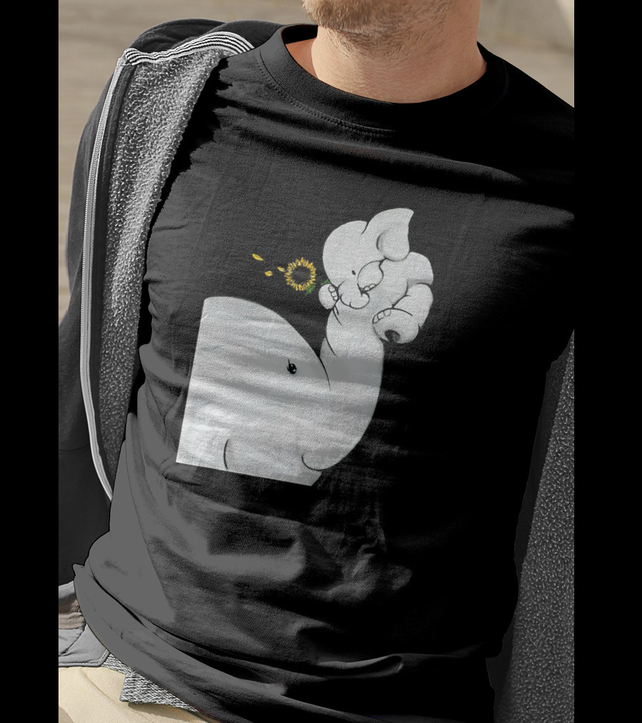 Elephant You Are My Sunshine With Flower And Baby Elephant Hugging T-Shirt