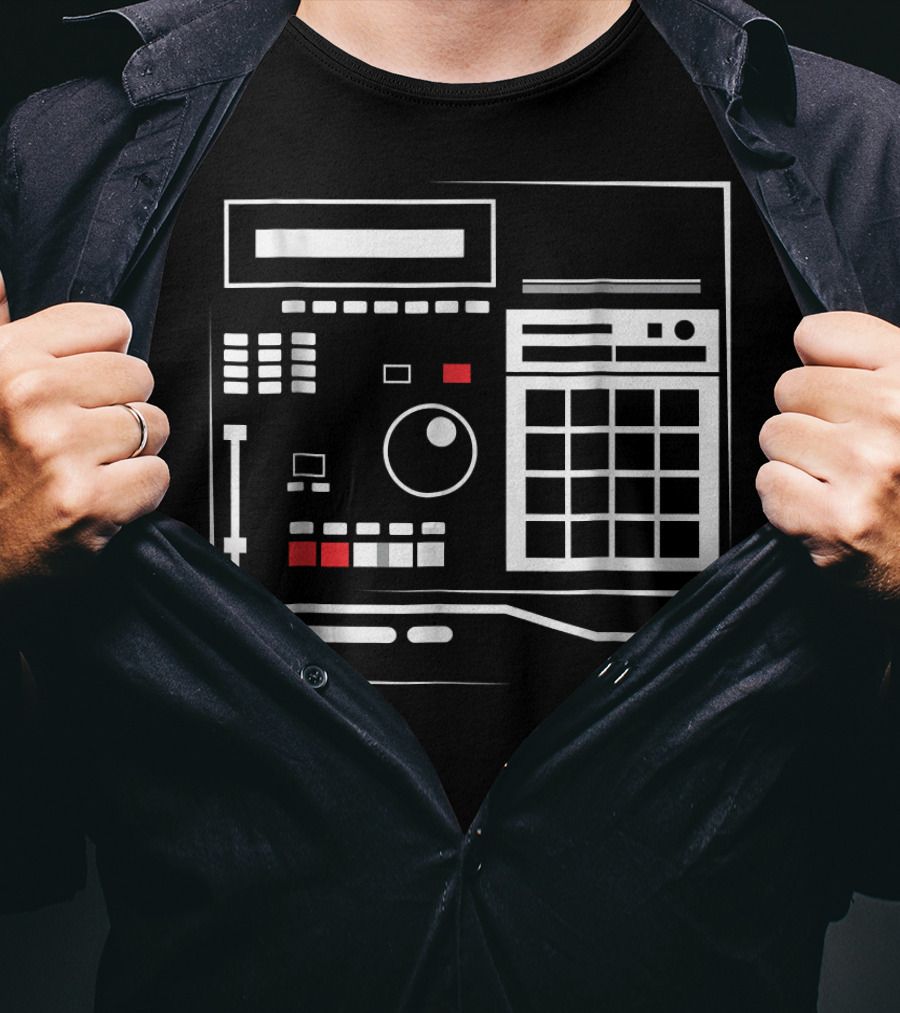 Mens MPC Drum Sampler Hiphop Music Equipment T-Shirt