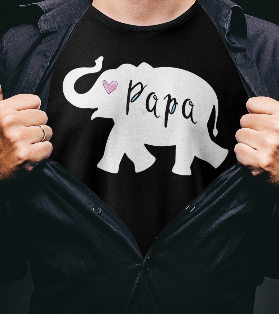 Papa Africa Elephant Father Men's T-Shirt