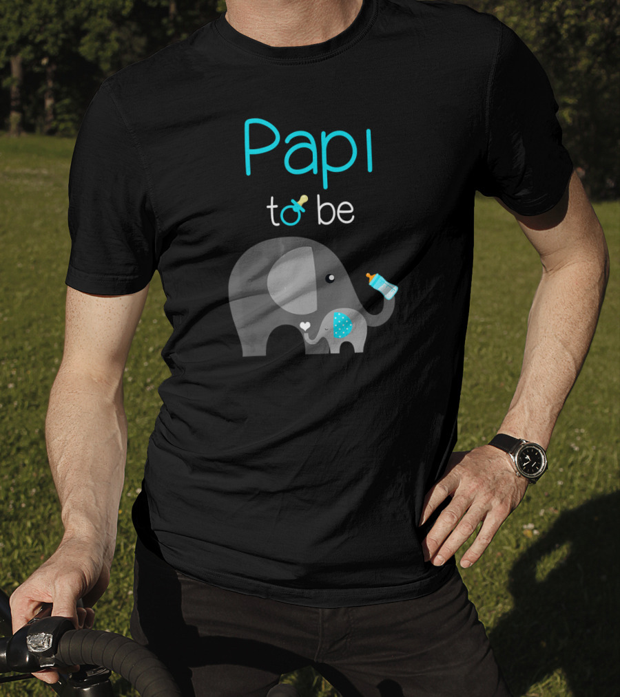 Papi To Be Elephant Baby Shower Mens T-Shirt