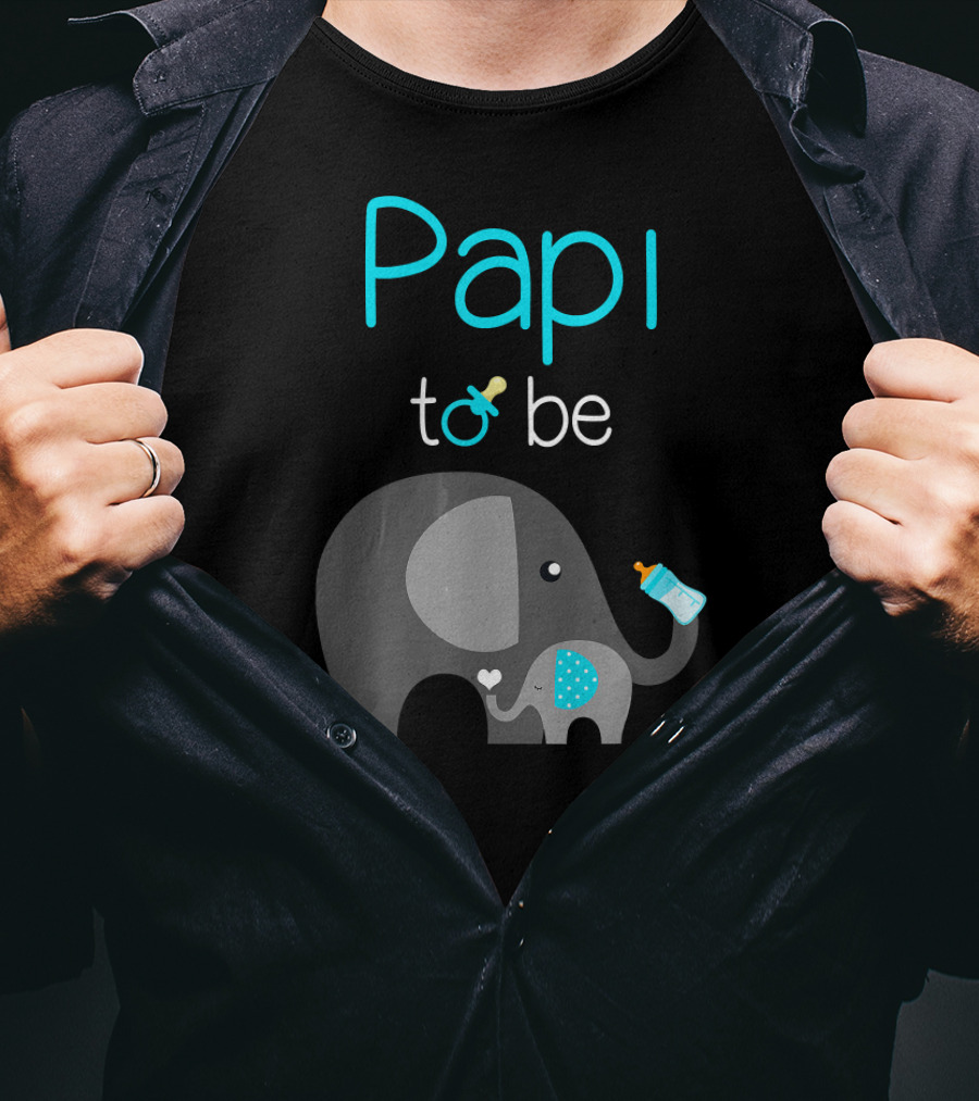 Papi To Be Elephant Baby Shower Mens T-Shirt