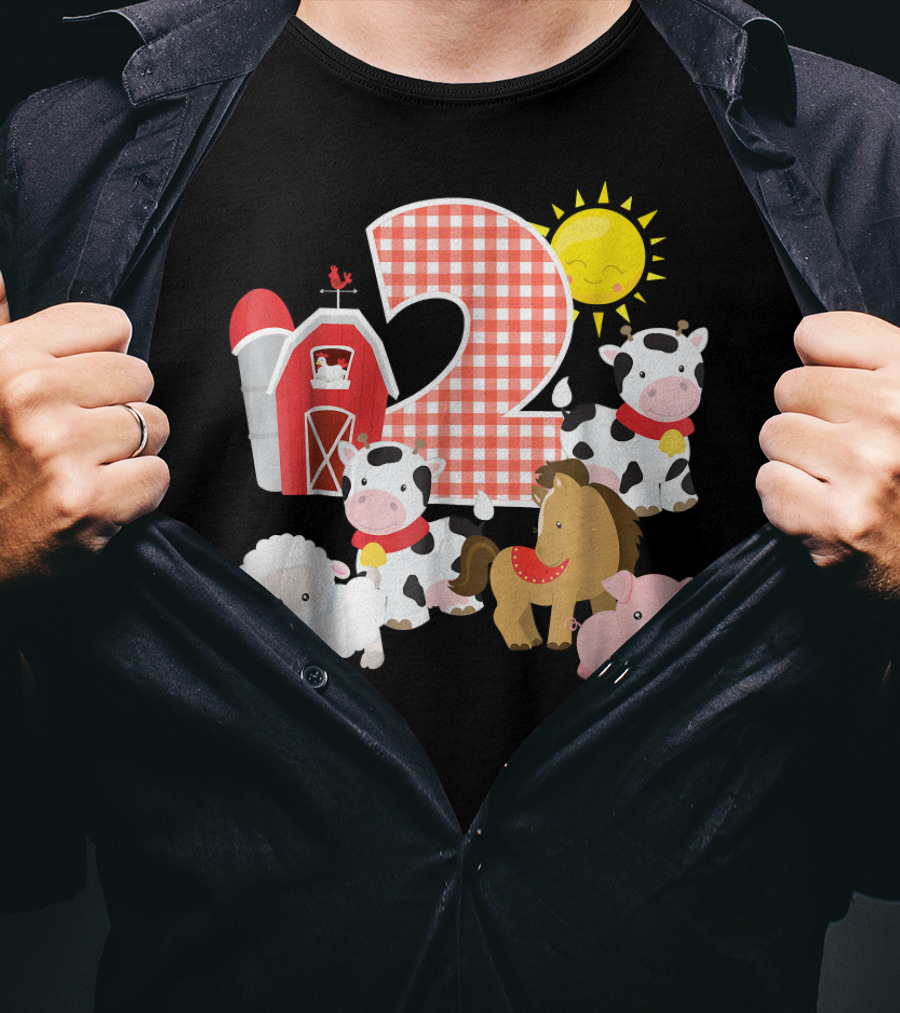 2nd Birthday Farm Animals Nursery T-Shirt