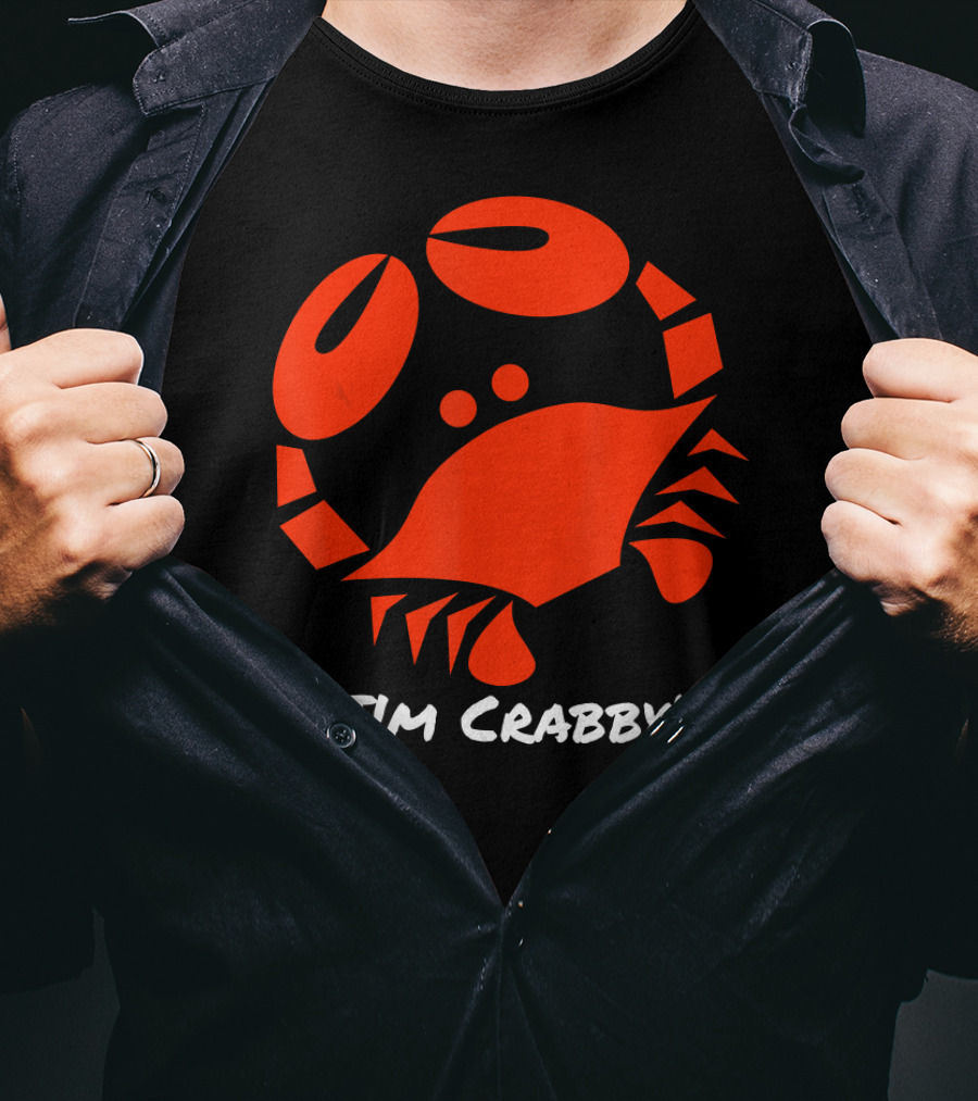 I'm Crabby Funny Crab Red Cartoon T-Shirt