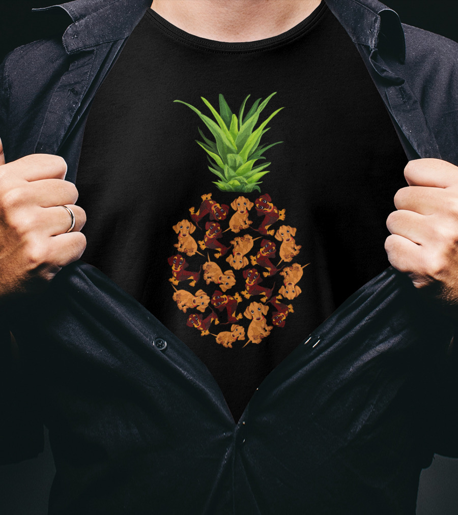 Pineapple Dachshund Tropical Summer T-Shirt