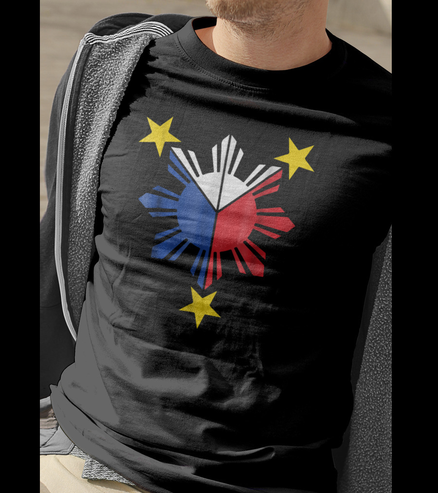 Pinoy Filipino Flag Stars And Sun T-Shirt