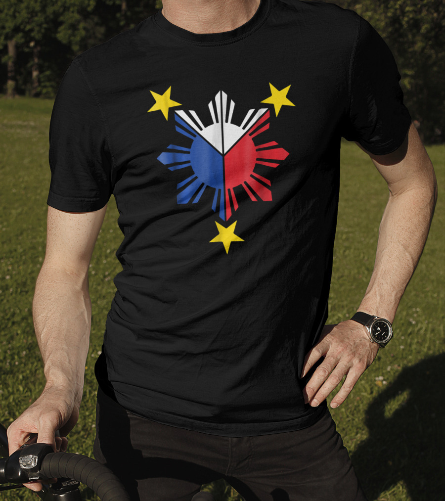 Pinoy Filipino Flag Stars And Sun T-Shirt