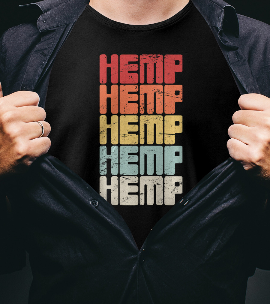 Retro Hemp Farming Organic Horticulture T-Shirt