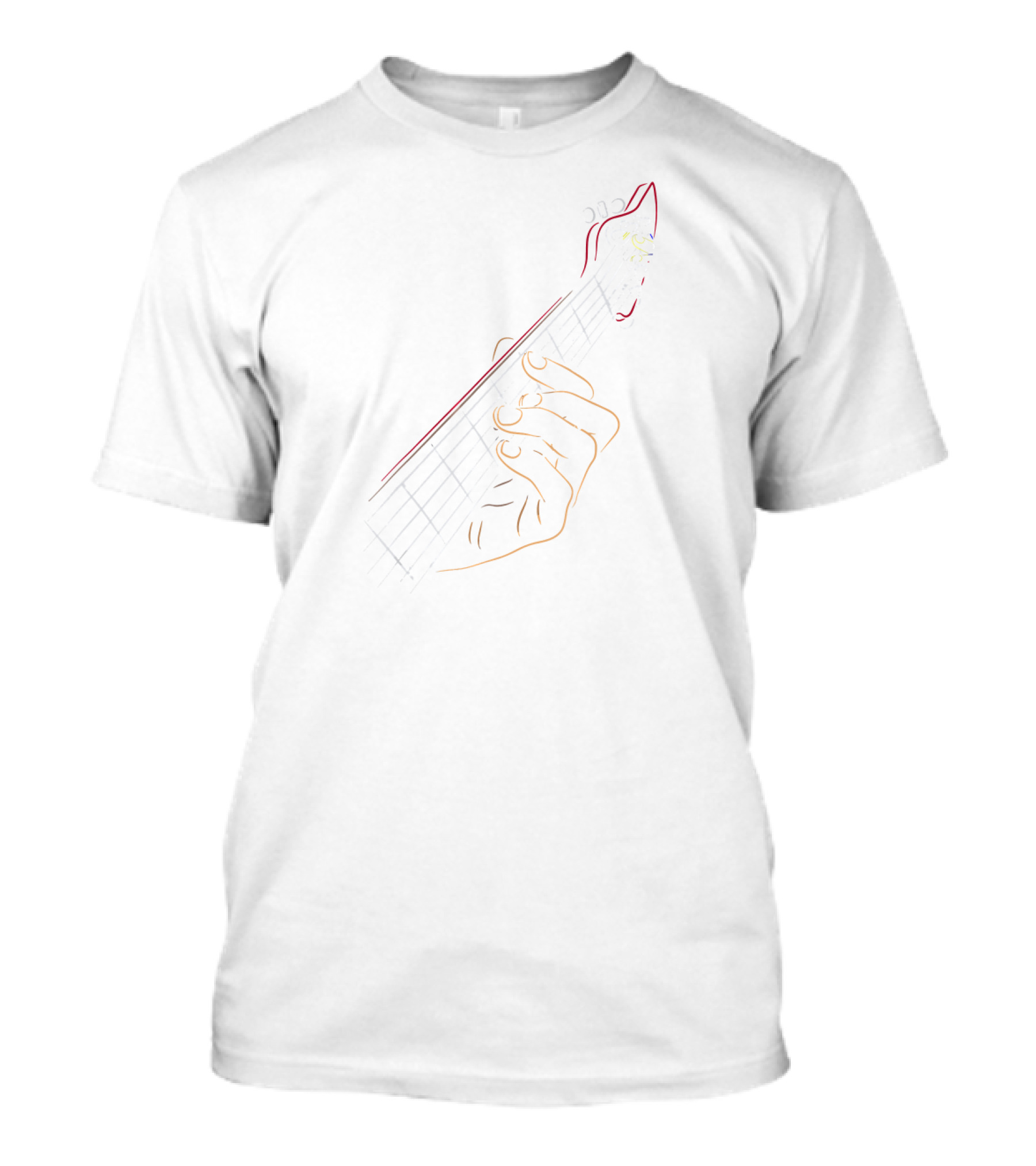 Acoustic Guitar Player Hand On Strings T-Shirt