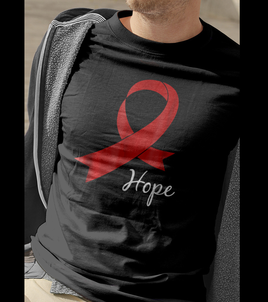 Hope Red Ribbon World Aids Day T-Shirt