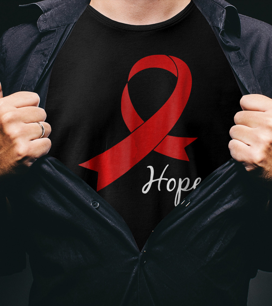 Hope Red Ribbon World Aids Day T-Shirt