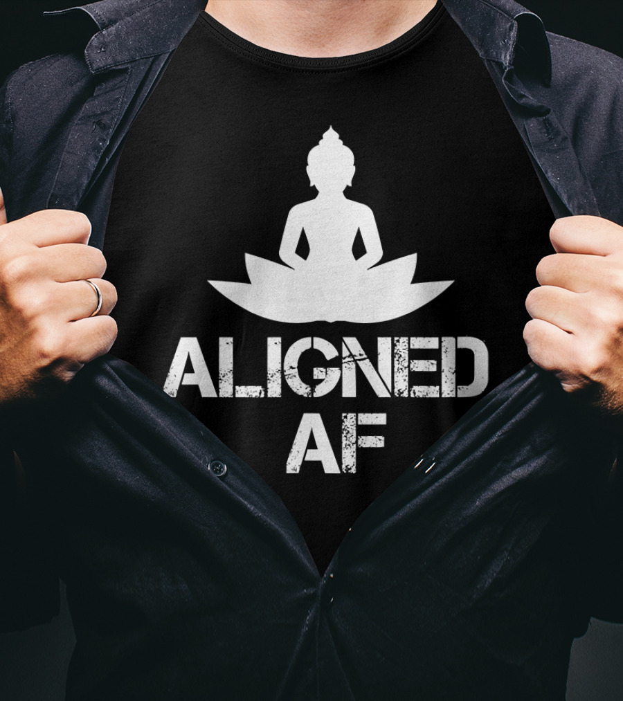 Aligned AF Buddha Lotus Spiritual Yoga Meditation T-Shirt