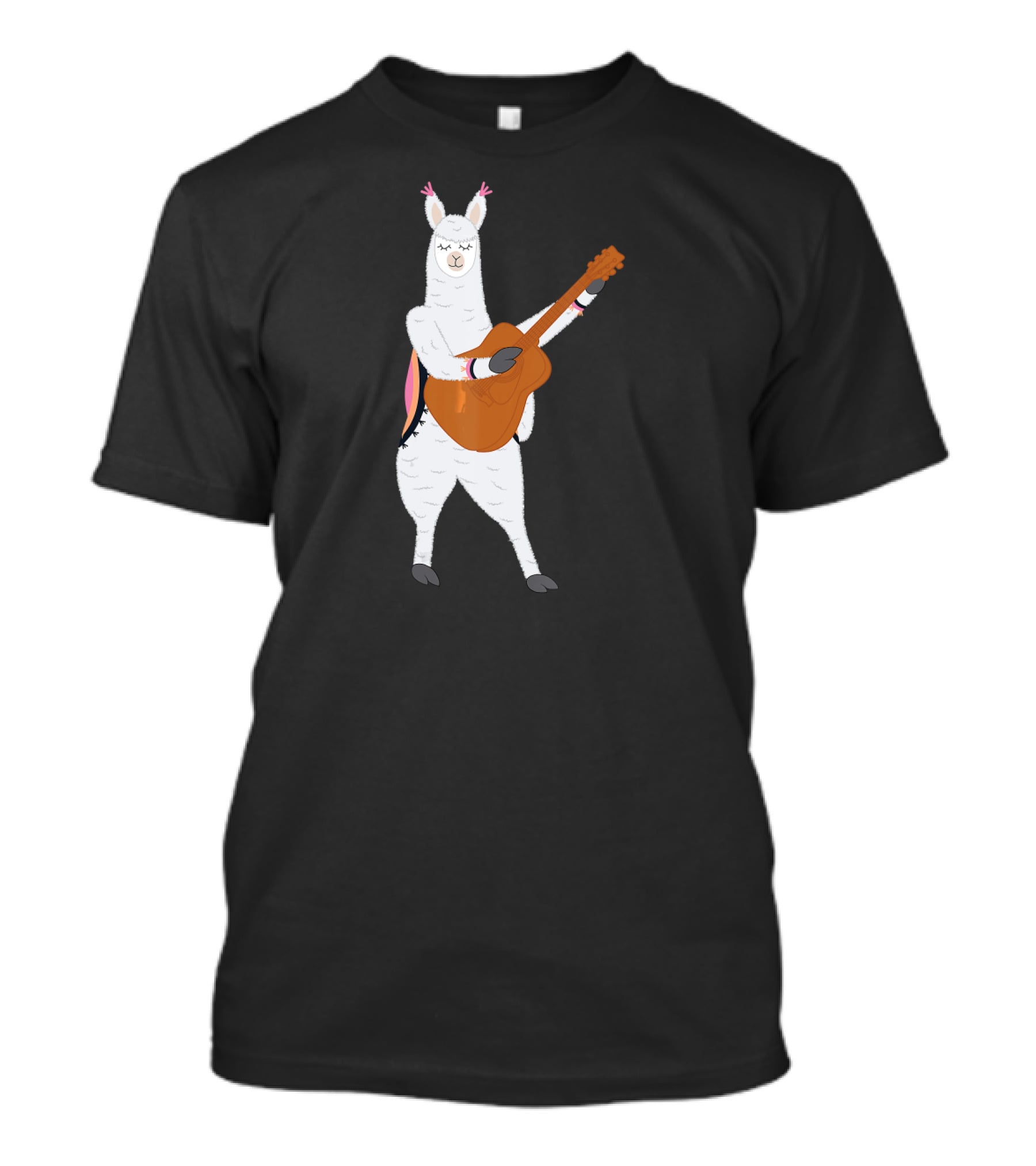 Alpaca Playing Classical Guitar Music With Llama T-Shirt