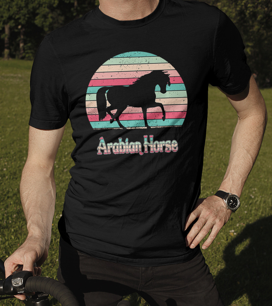 Arabian Horse Retro Stripes T-Shirt