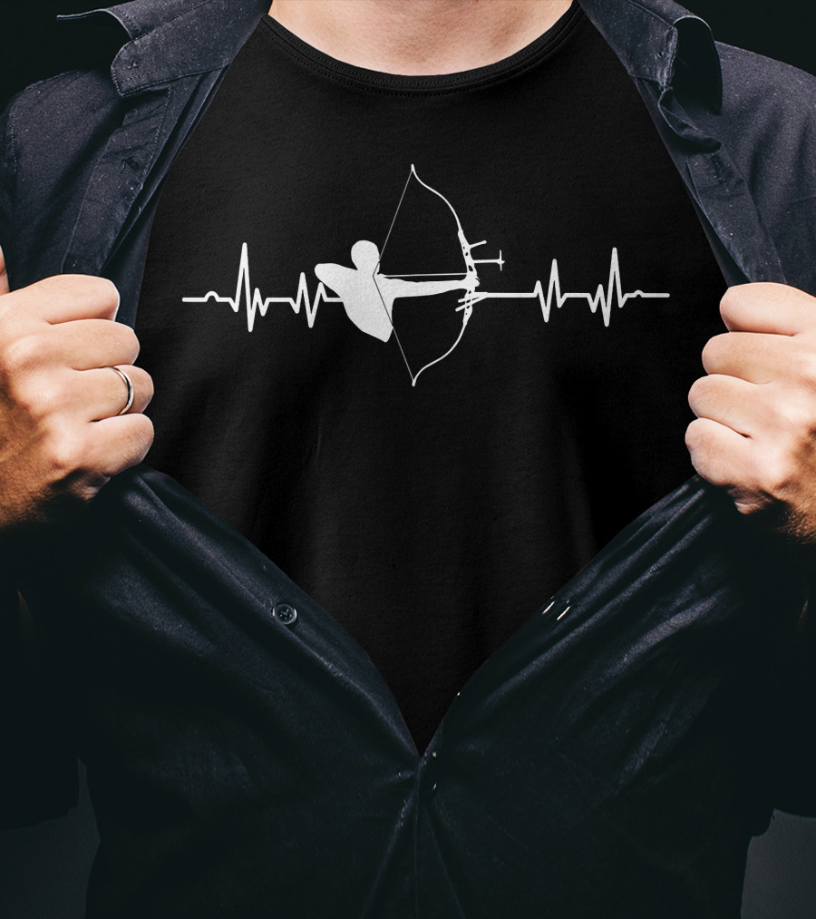 Archer Heartbeat Archery Bow Pulse T-Shirt
