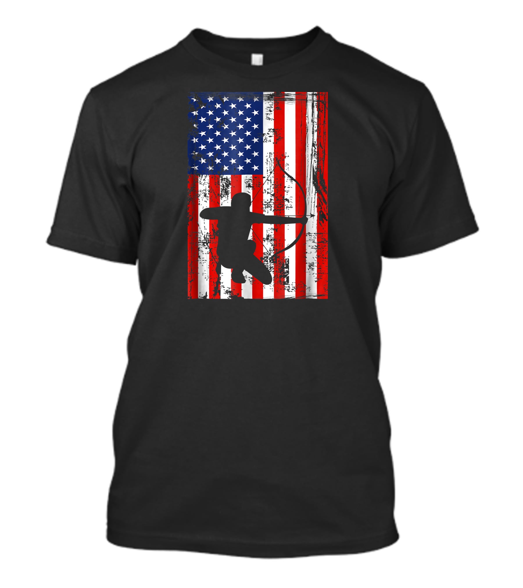 American Flag Archery Bow Archer T-Shirt