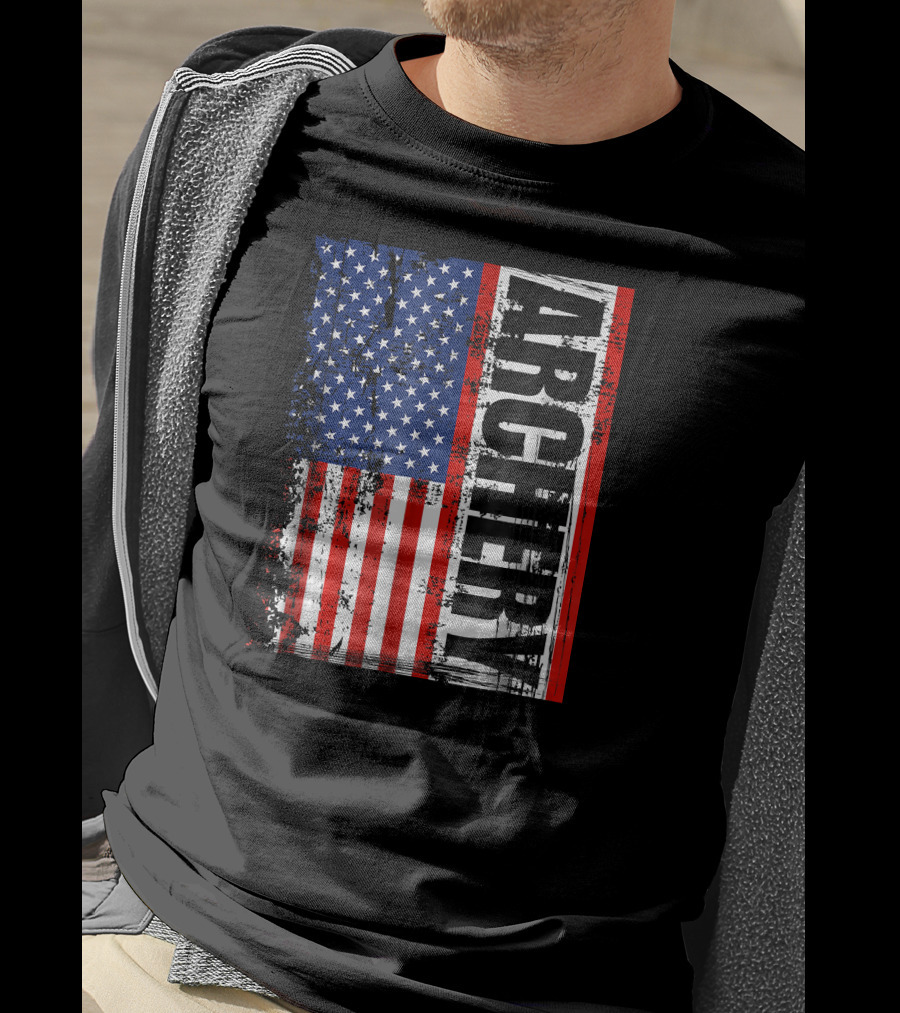 Archery American Flag Archery T-Shirt