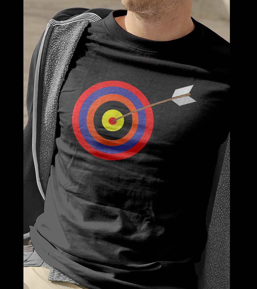 Archery Bullseye Hits The Spot Arrow Target T-Shirt