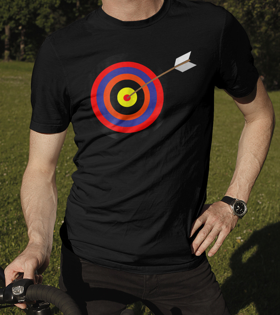 Archery Bullseye Hits The Spot Arrow Target T-Shirt