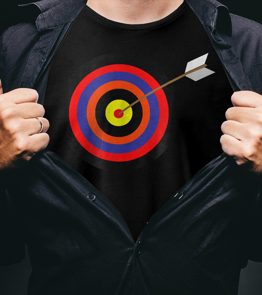 Archery Bullseye Hits The Spot Arrow Target T-Shirt