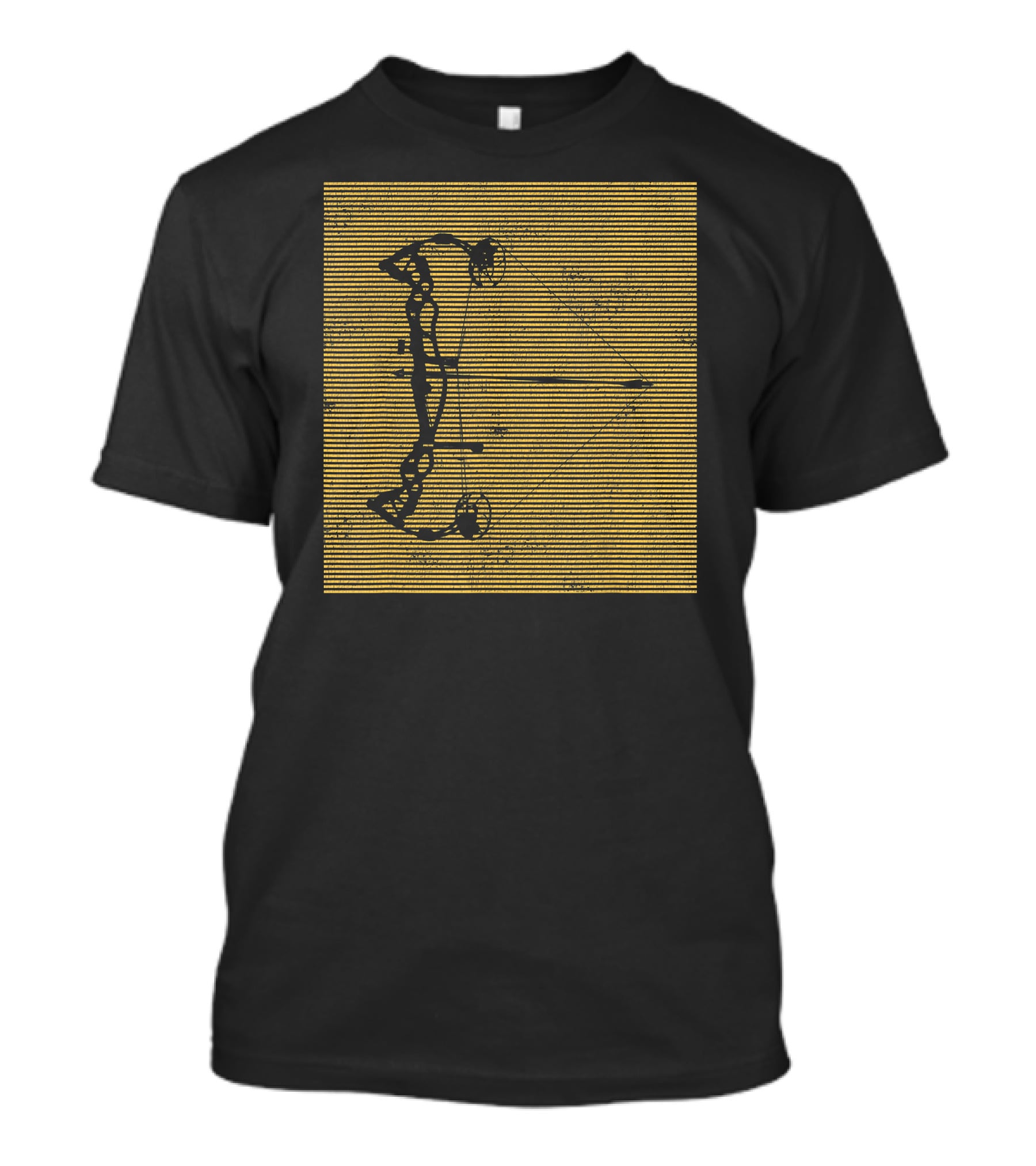 Archery Compound Bow Vintage Striped T-Shirt