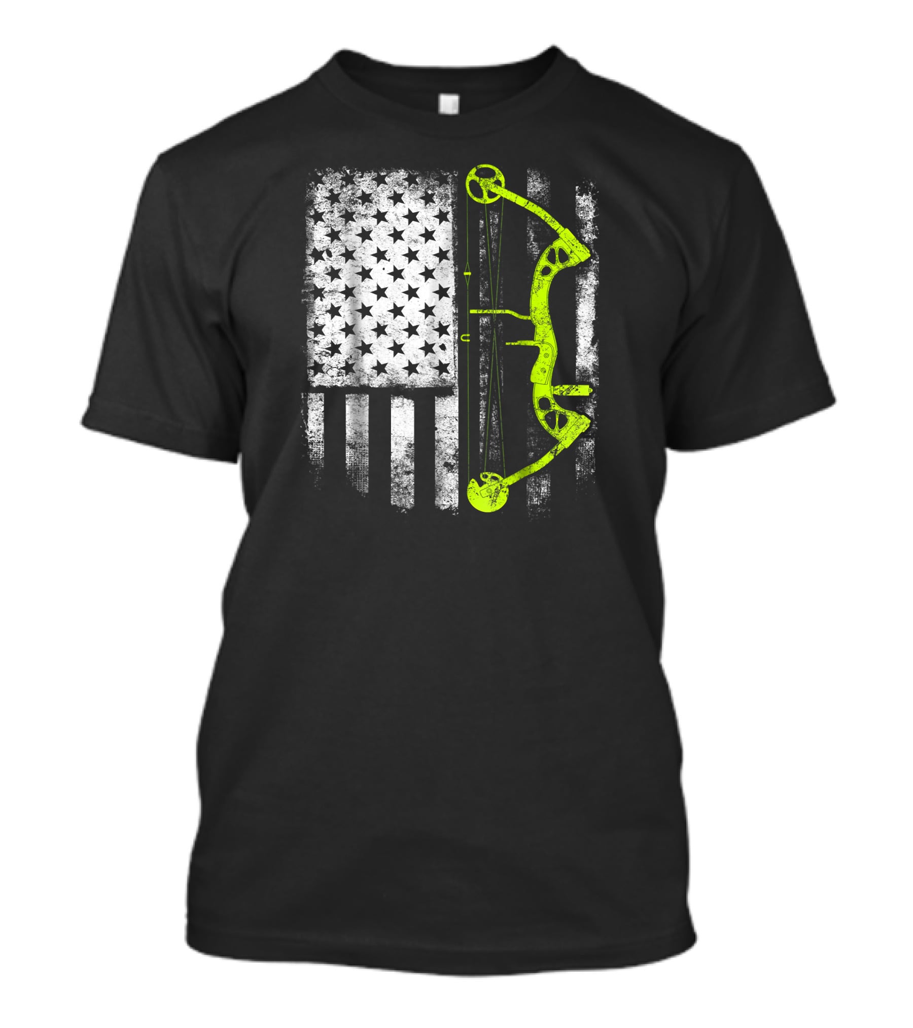 USA Flag Archery Compound Bow T-Shirt