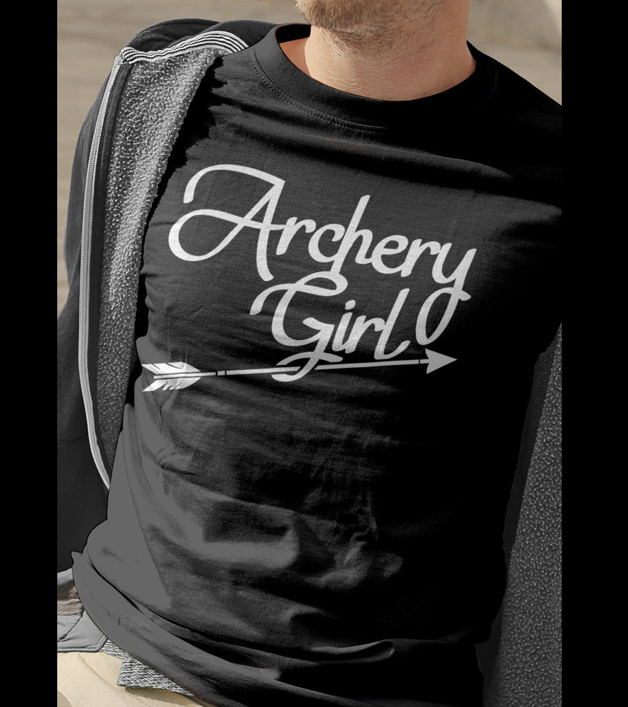 Archery Girl Arrow Typography T-Shirt