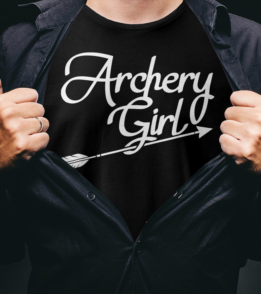 Archery Girl Arrow Typography T-Shirt
