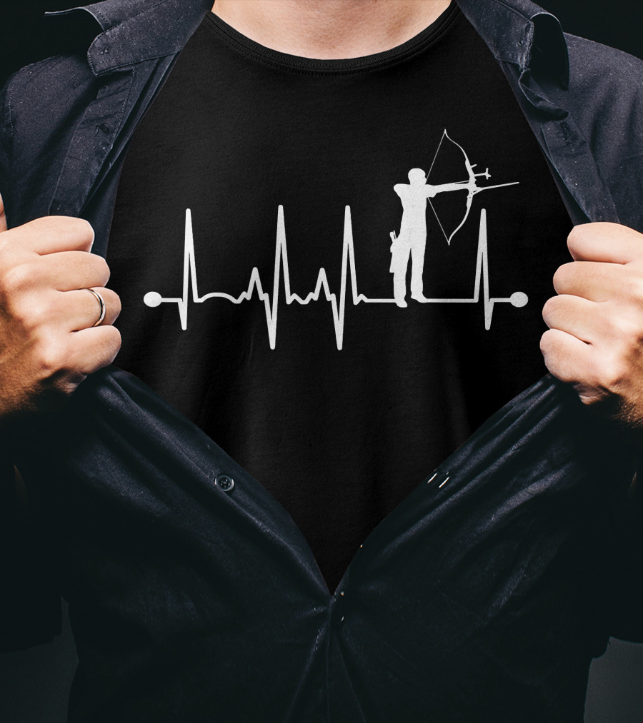 Heartbeat Archer Bow And Arrow Passion T-Shirt