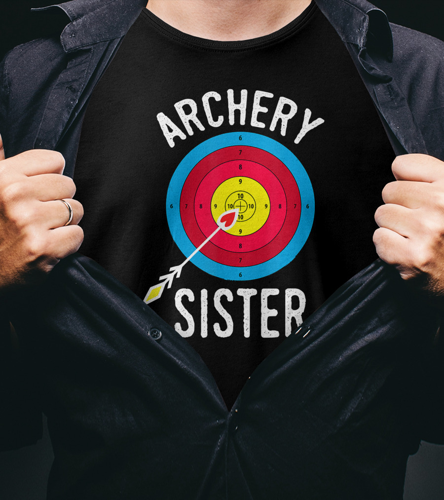 Archery Target Bullseye Sister T-Shirt