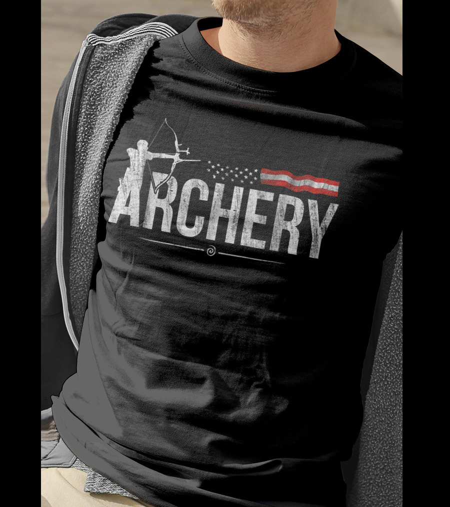 Archery USA Flag Silhouette T-Shirt