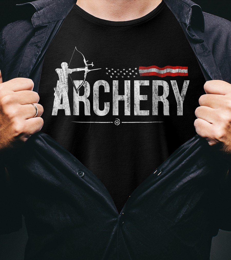 Archery USA Flag Silhouette T-Shirt