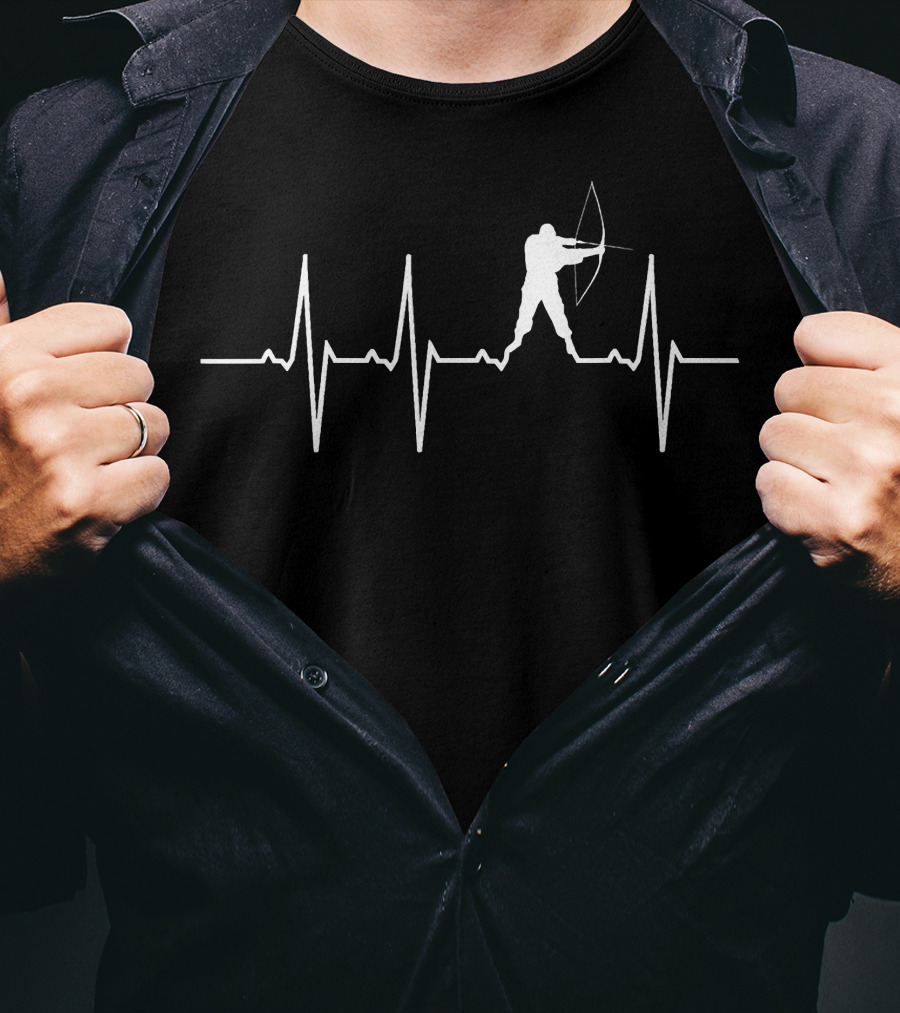 Archery Heartbeat Bow Hunting Pulsating Archer T-Shirt
