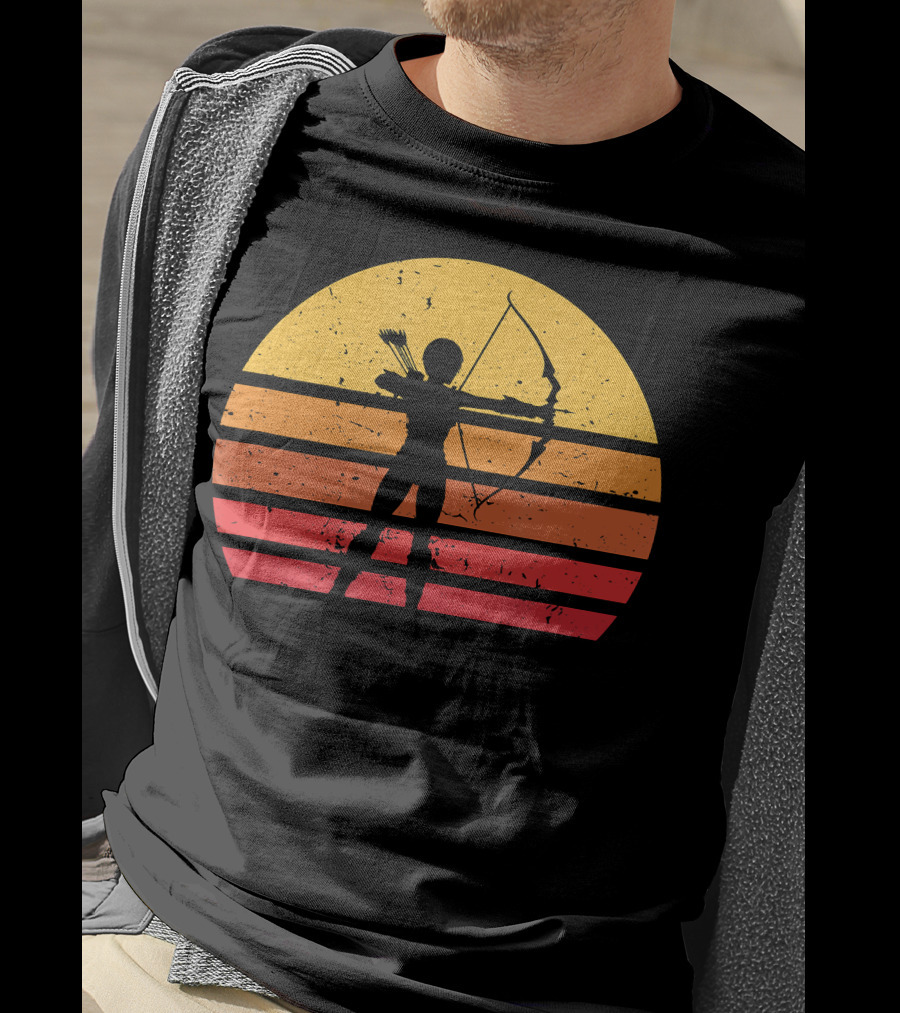 Archery Vintage Sunset Women Archer T-Shirt