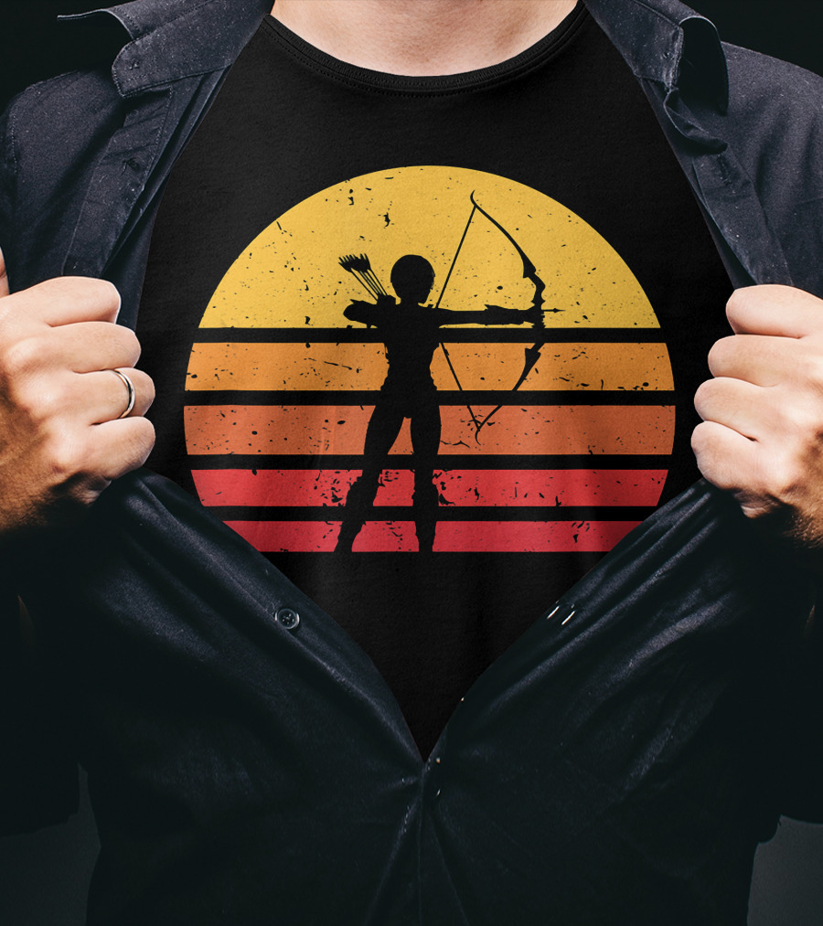 Archery Vintage Sunset Women Archer T-Shirt