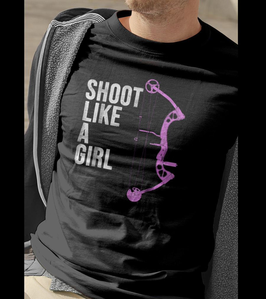 Shoot Like A Girl Archery Bow T-Shirt