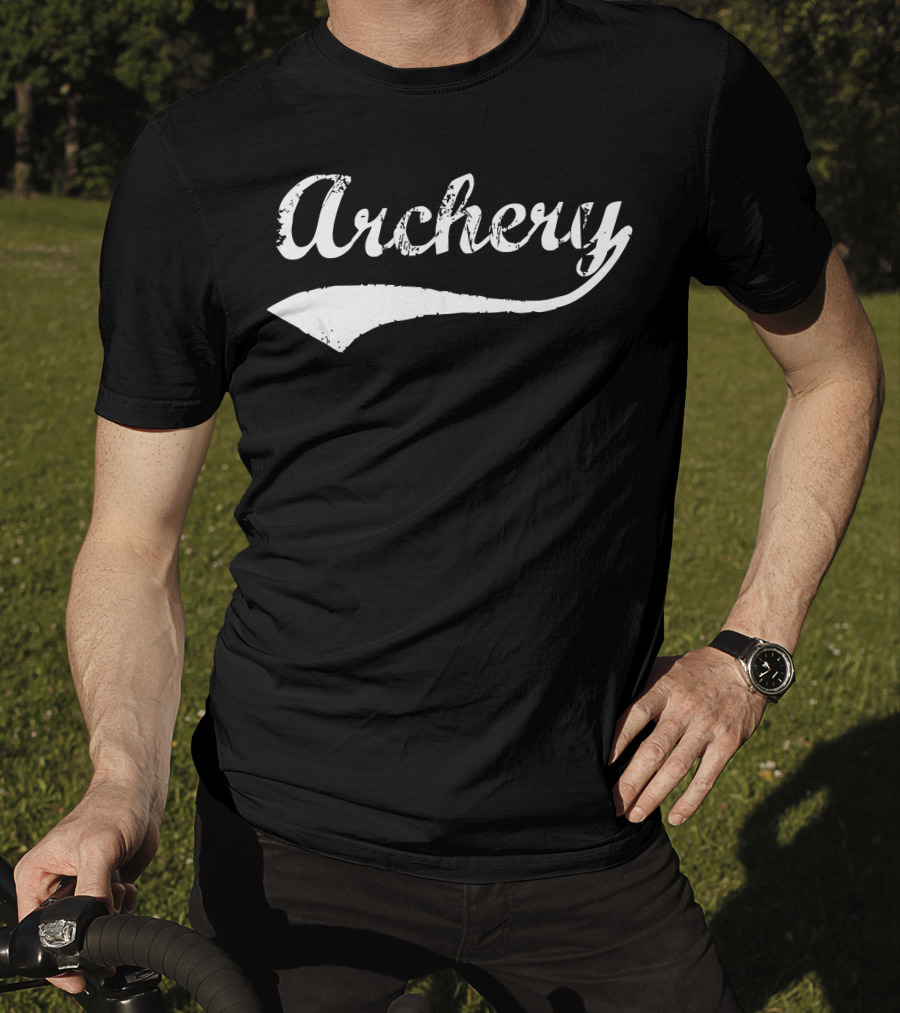 Archery Sport Distressed Script T-Shirt