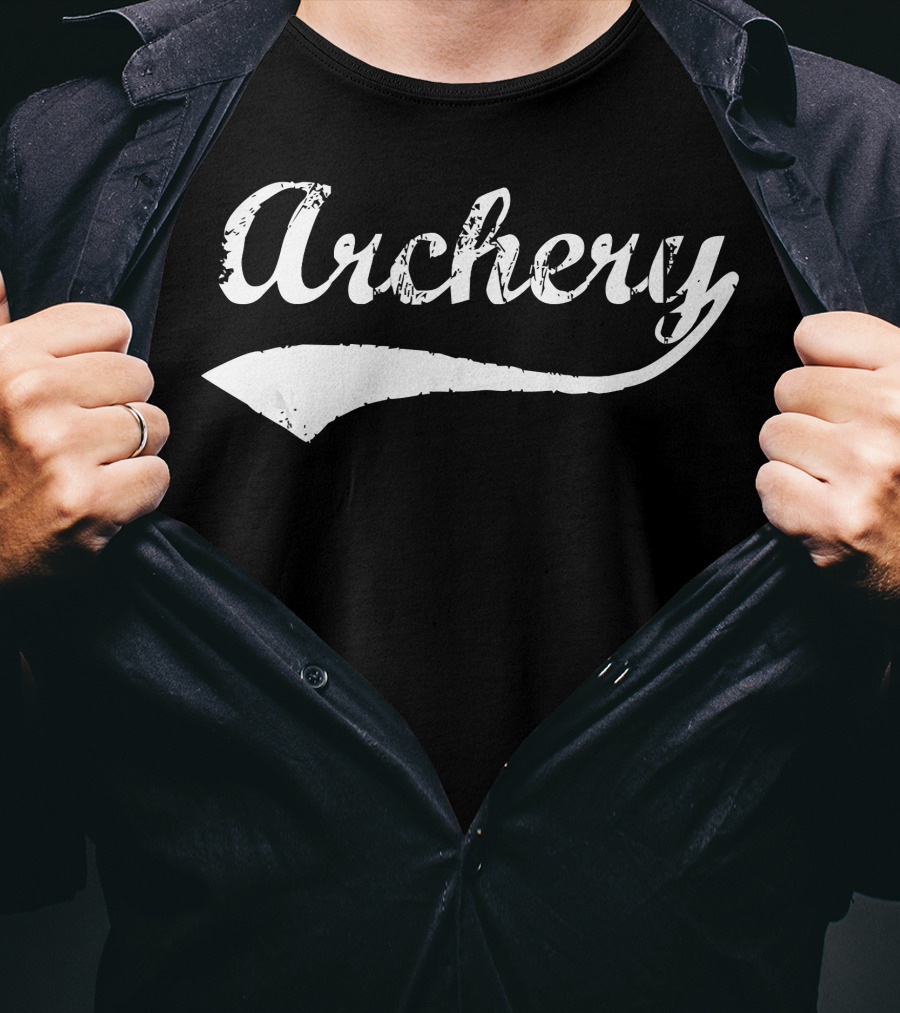 Archery Sport Distressed Script T-Shirt