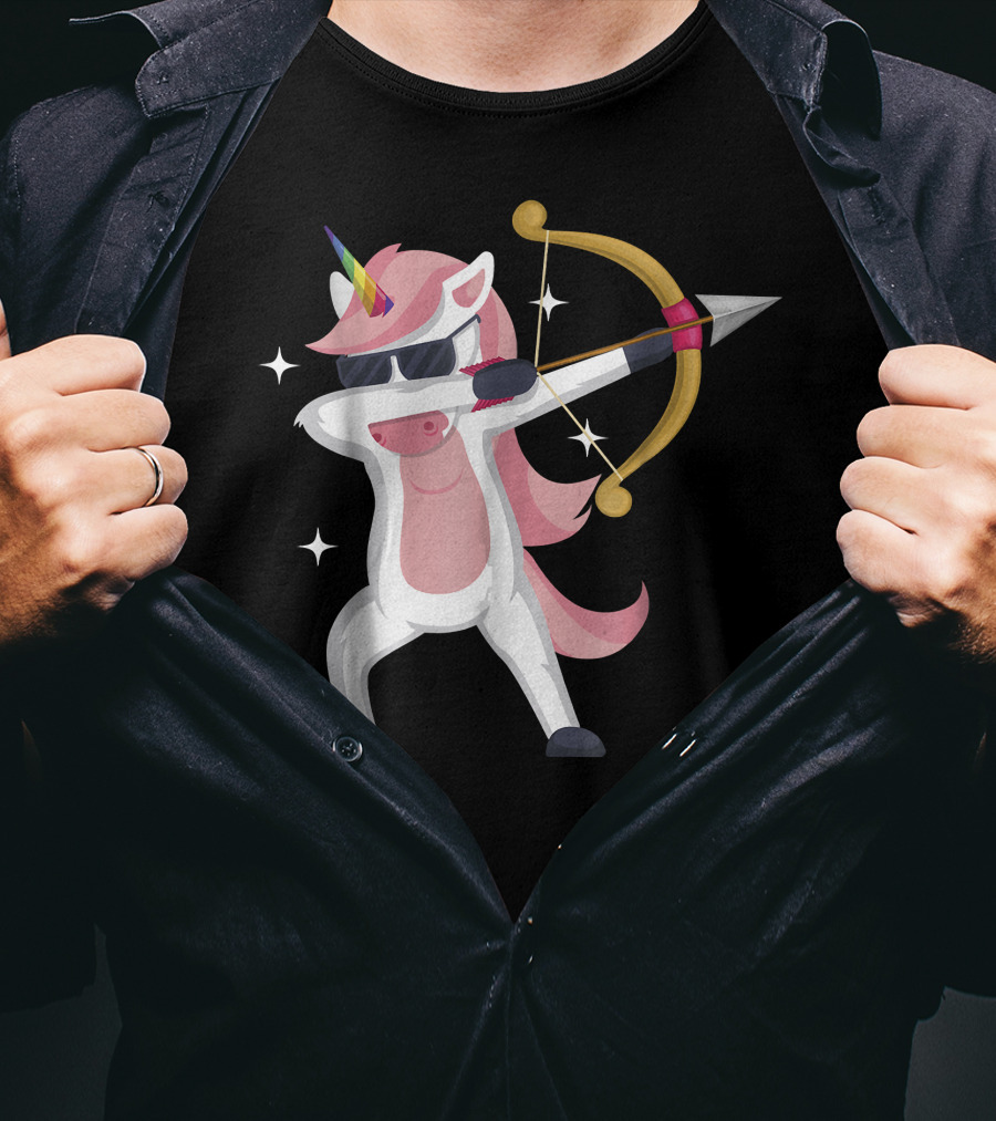 Unicorn Archer With Bow And Arrow T-Shirt