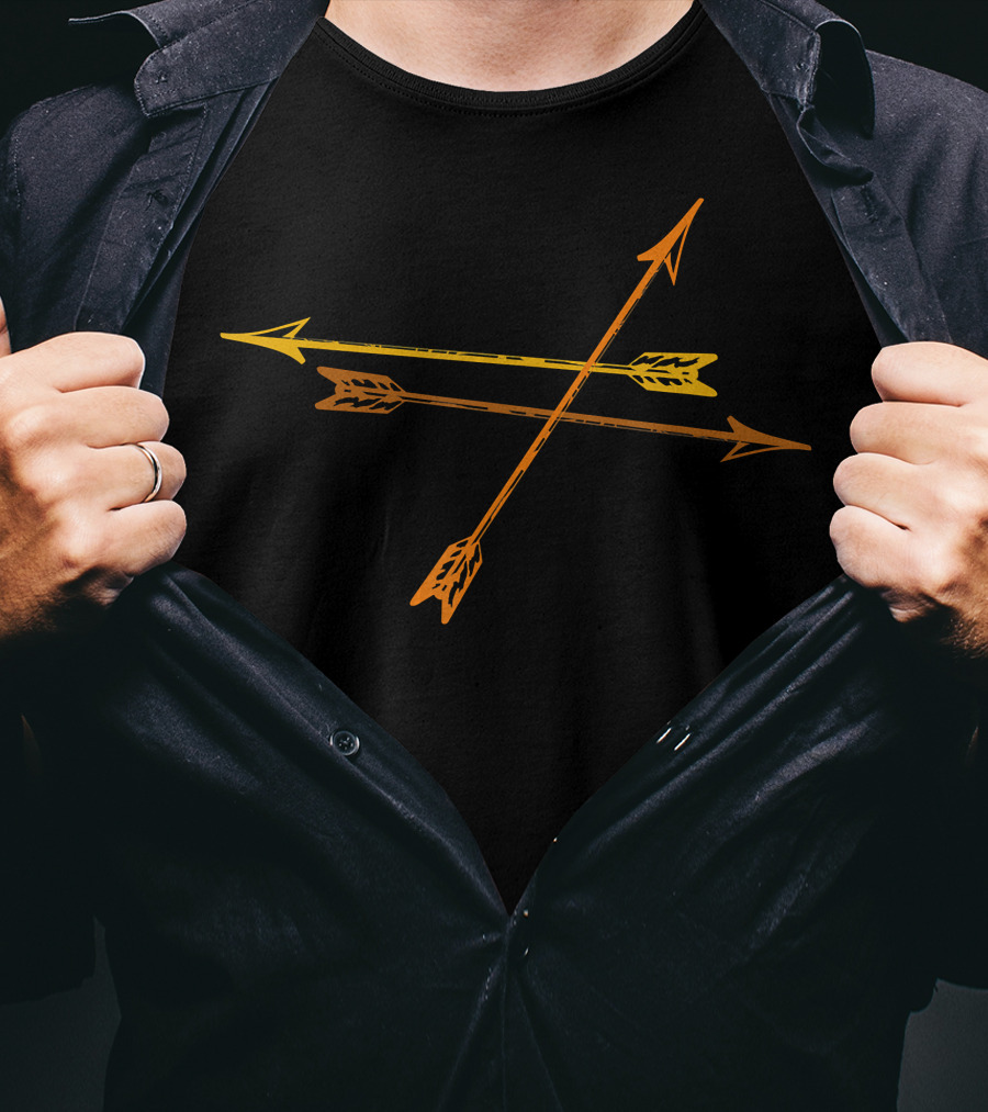 Arrow Cool For Archery Fans With Orange And Yellow Arrows T-Shirt