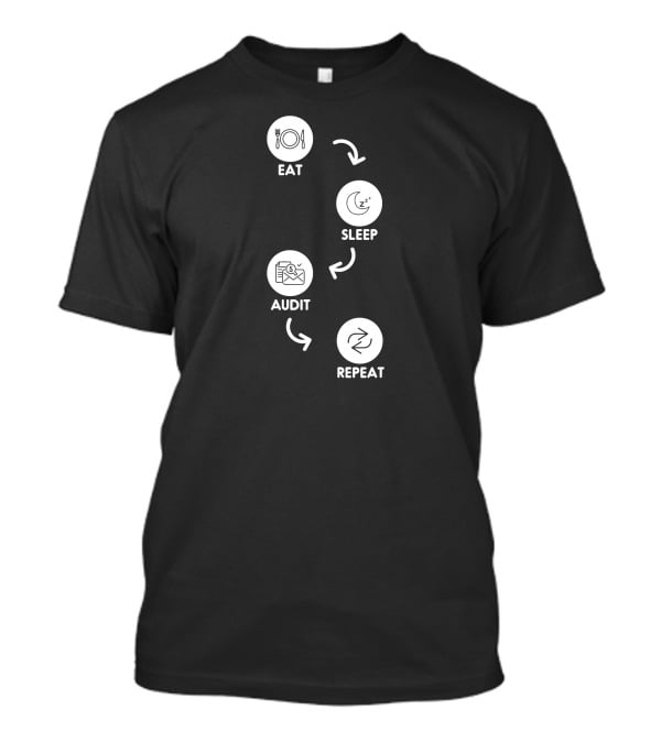 Eat Sleep Audit Repeat Auditor Daily Life T-Shirt