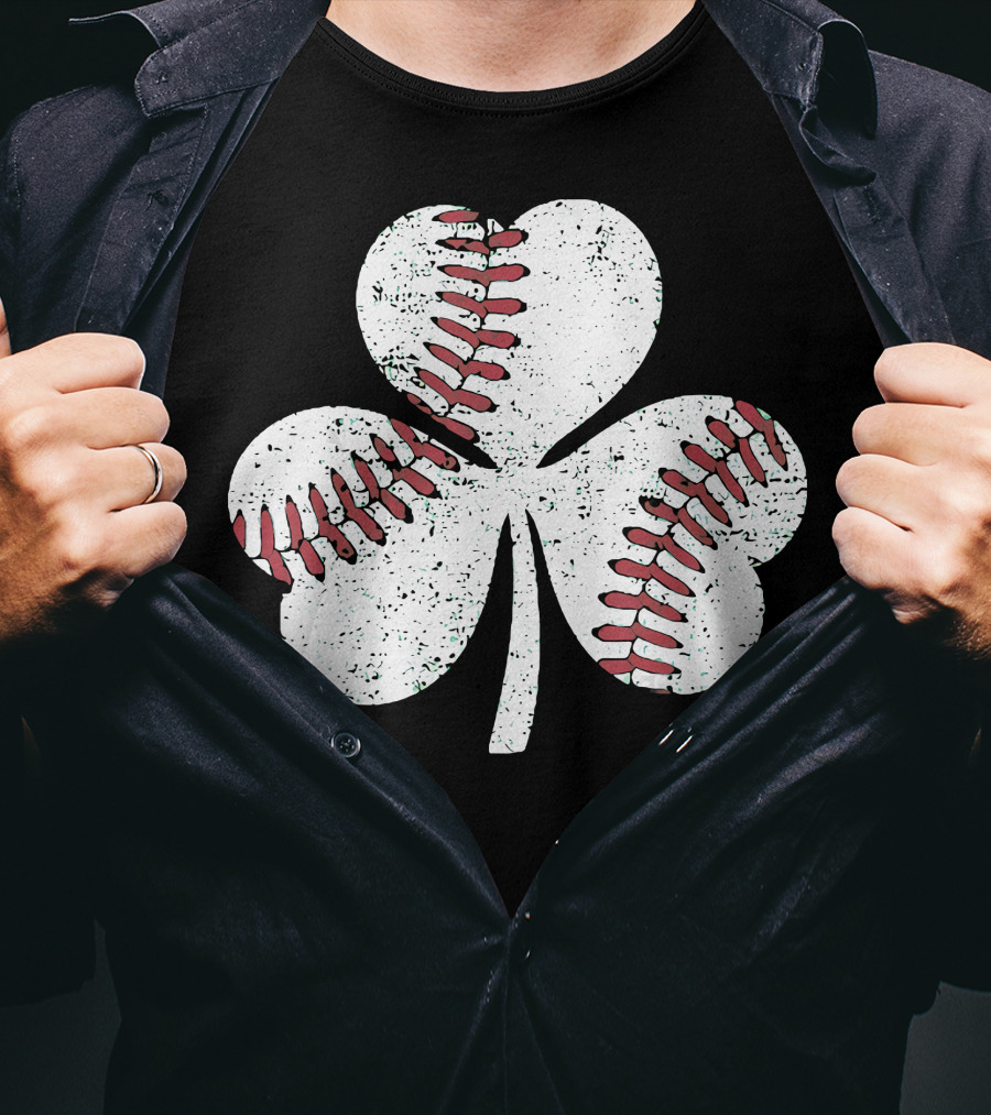 Baseball Shamrock St Patrick's Day Boy T-Shirt