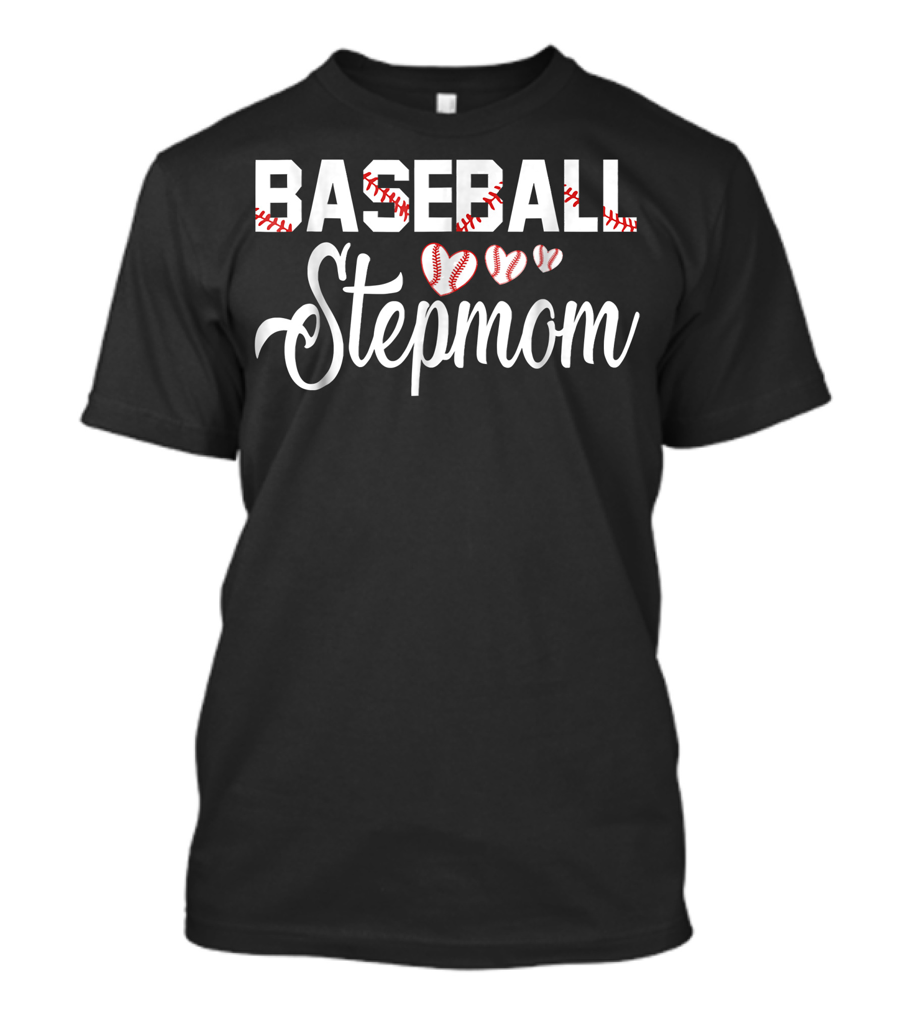 BASEBALL Stepmom Heart Baseballs Icons T-Shirt