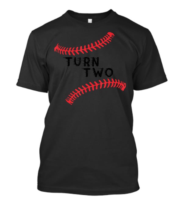Turn Two Double Play Baseball Stitch T-Shirt