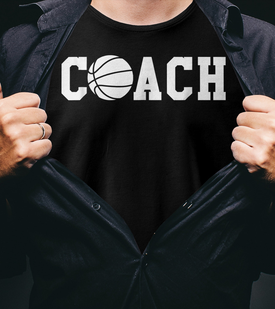 Basketball Coach Bold Text With Basketball Graphic O T-Shirt