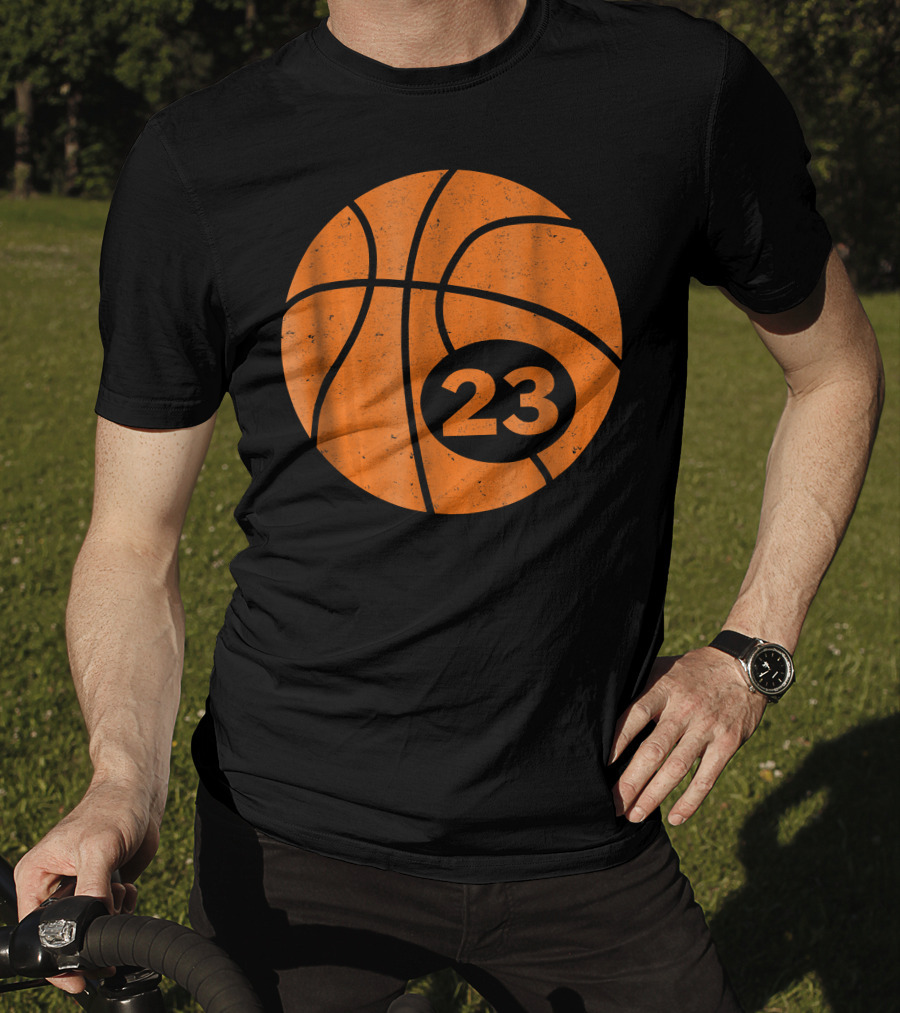 Basketball Player Jersey Number 23 Graphic Ball T-Shirt