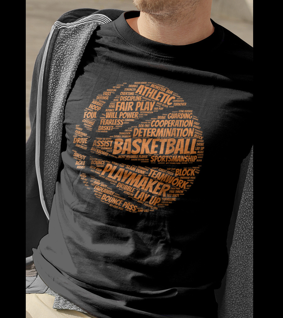 Basketball Athletic Determination Playmaker Dynamic Sportsmanship T-Shirt