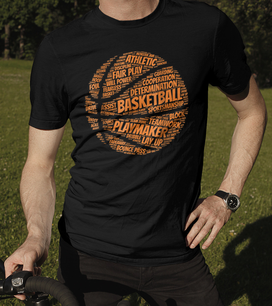 Basketball Athletic Determination Playmaker Dynamic Sportsmanship T-Shirt