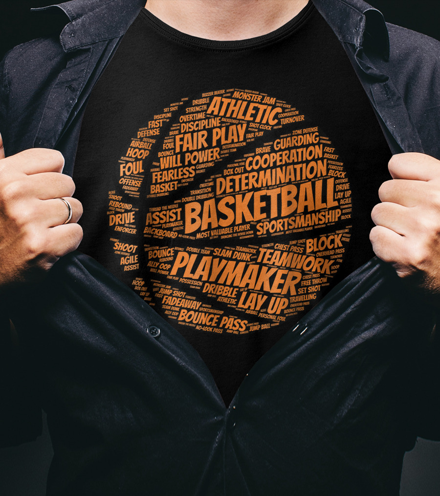 Basketball Athletic Determination Playmaker Dynamic Sportsmanship T-Shirt